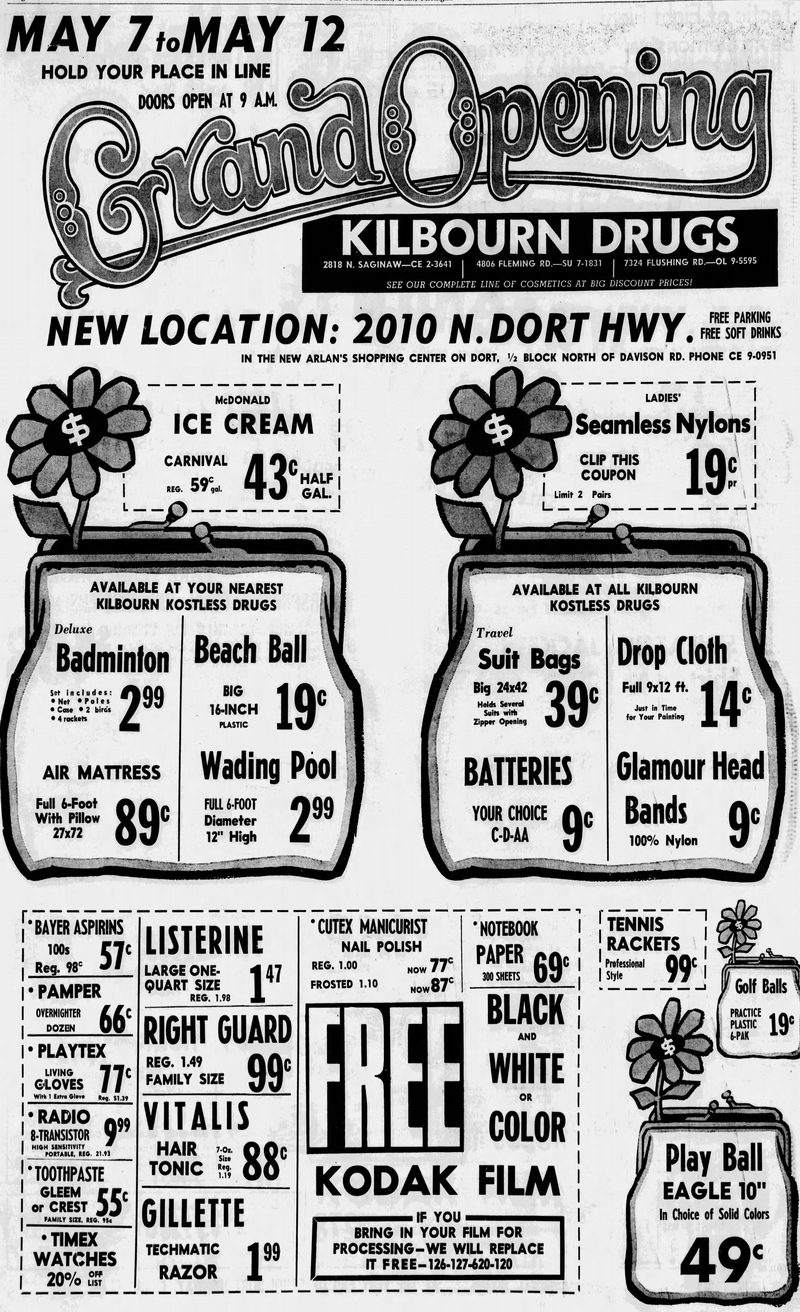 Flint Mall Shopping Center (cancelled) - May 06 1968 Article (newer photo)